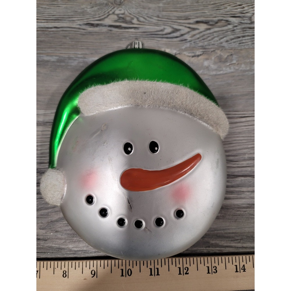 Large glass blow snowman head by Kurt Asler good shape does have scratch see pic